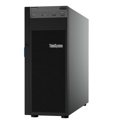 LENOVO ThinkSystem ST250 4U Tower Server, 1 x Intel Xeon E-2144G 3.6GHz, 1x16GB 2Rx8, SW RD, 4 x 3.5" HS Bays 1 x 550W PSU, 3 Year NBD