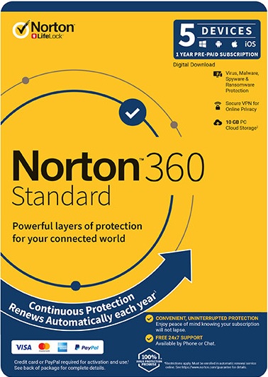 Norton 360 Standard 5 Devices 12 Months
